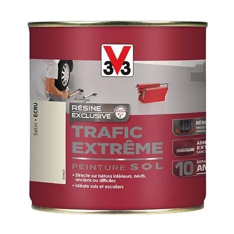 Peinture Sol Résine V33 Trafic Extrême Ecru 0,5 L