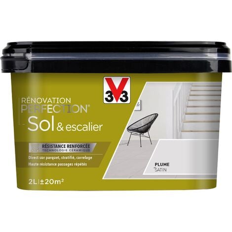 Peinture sols & escaliers Rénovation perfection® V33 Plume satin 2L