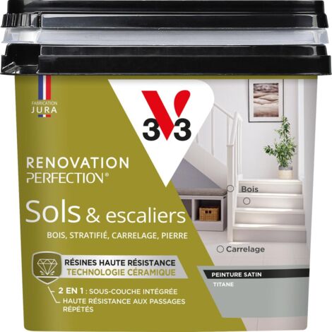 Peinture sols & escaliers Rénovation perfection® V33 Titane satin 0,75L