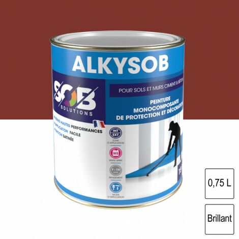 Peinture Sols et Murs ciment et béton 0,75L Alkysob SOB - plusieurs modèles disponibles