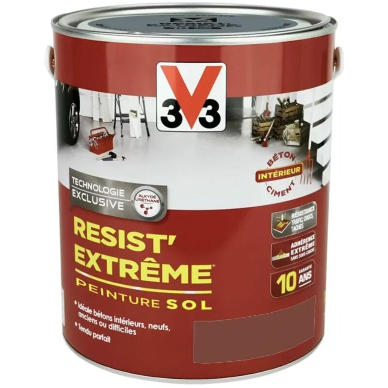 Peinture Sol V33 Resist' Extrême Terre d'ombre 2,5 l