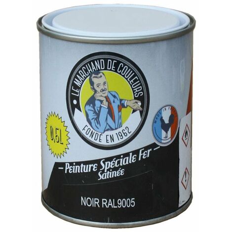 Peinture Spéciale Fer Noir Pot 0L5 - LE MARCHAND DE COULEURS