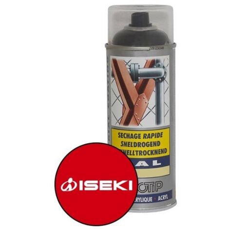 Peinture spéciale motoculture couleur ROUGE ISEKI - Aérosol 400ml