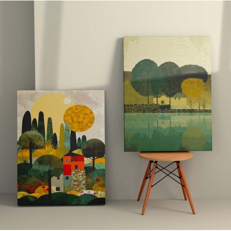 Peinture sur toile decorative 2 pieces 2knv4339 - 50 x 70 88646759 88646759 88646759 88646759