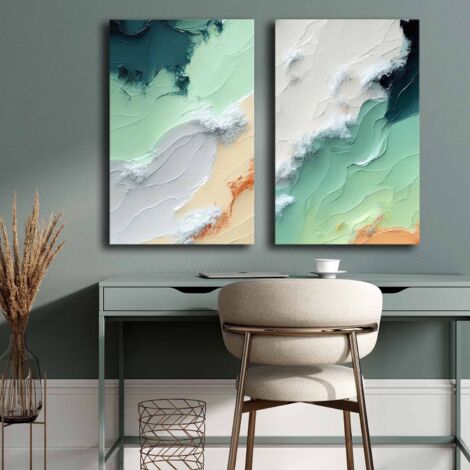 Peinture sur toile decorative 2 pieces 2p4570gsc 017 88647183 88647183