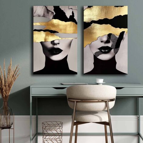 Peinture sur toile decorative 2 pieces 2p4570gsc 019 88649942 88649942 88649942 88649942