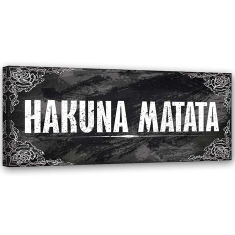 Peinture sur toile, Hakuna Matata Le Roi Lion - 90x30