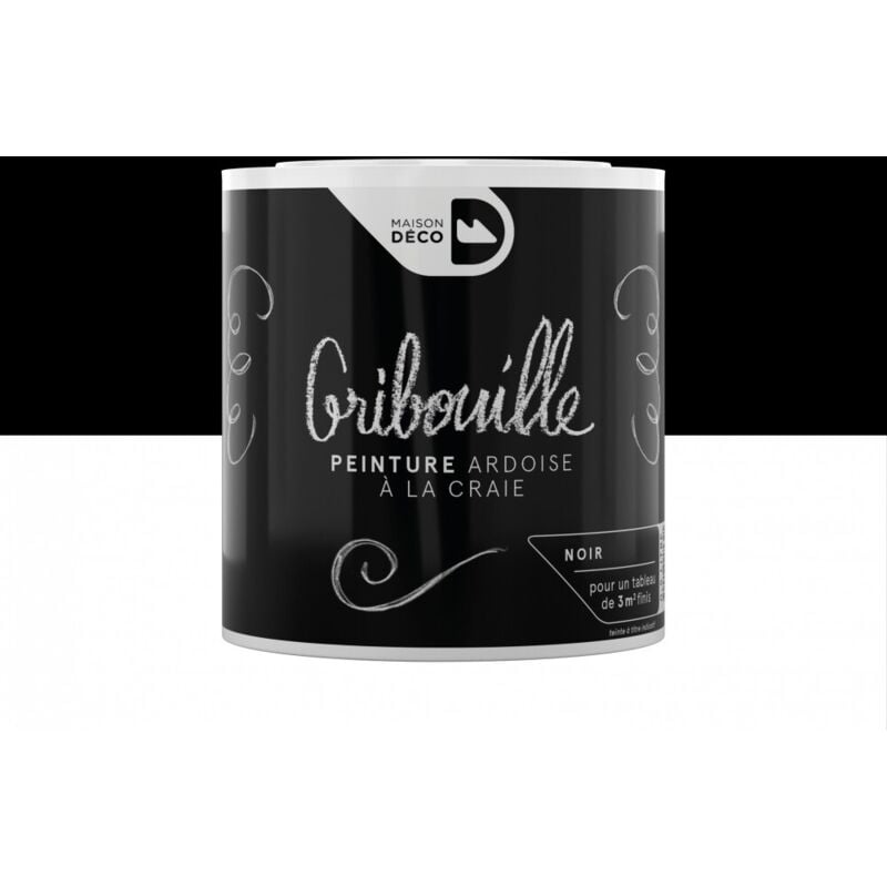 Peinture tableau craie noir mat Gribouille 0.5 l - Maison Deco