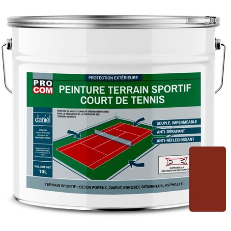 Peinture tennis, peinture terrain de sport, rénovation et protection de terrain sportif PROCOM 772F21 10 litres