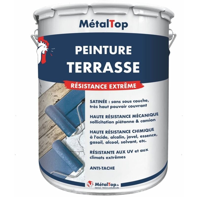 Peinture Terrasse - Pot 1 L - 7023 - Gris béton - Metaltop