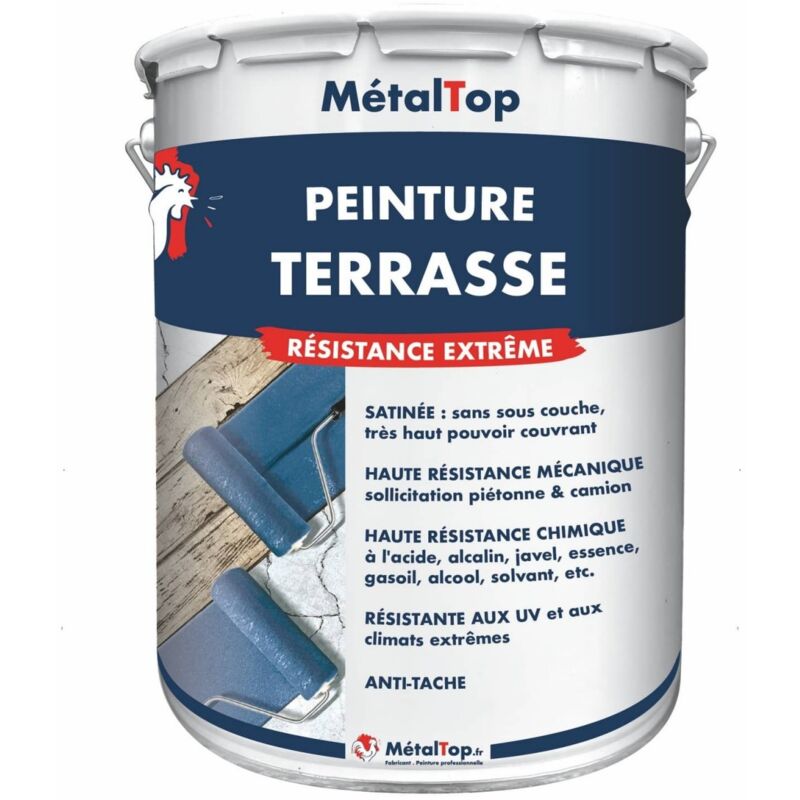 Peinture Terrasse - Pot 5 l - 6032 - Vert de sécurité Metaltop
