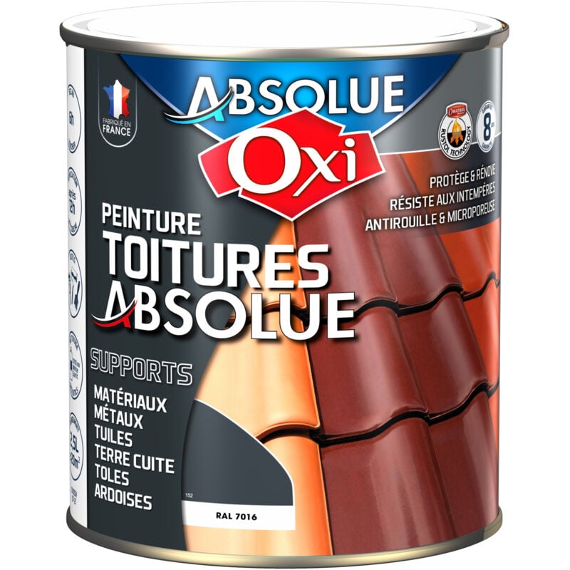 Solution extérieur oxi peinture toiture absolue Brun 2.5 litres