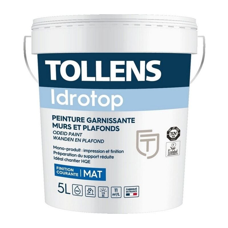 Peinture Tollens professionnelle Idrotop Mat Couleur: Blanc - Conditionnement: 5 Litres