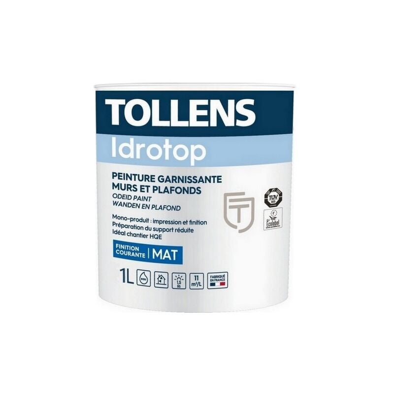 Peinture Tollens professionnelle Idrotop Mat Couleur: Blanc - Conditionnement: 1 Litre