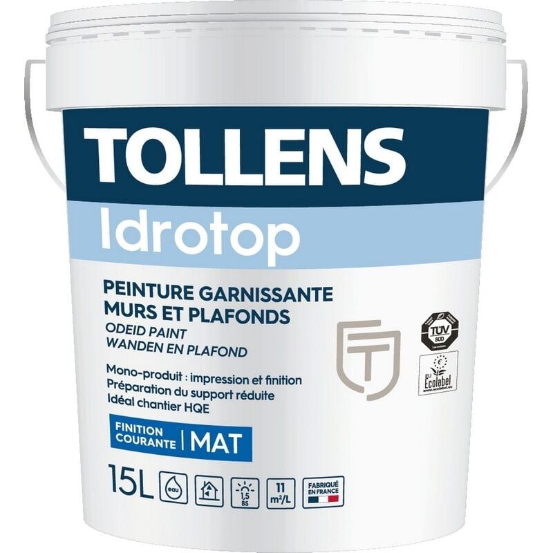 Peinture Tollens professionnelle Idrotop Mat Couleur: Blanc - Conditionnement: 15 Litres