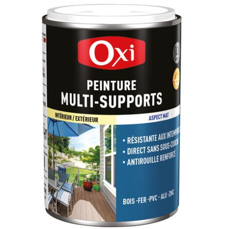 Peinture top 3 bois fer pvc 250ml noir mat ral9005 - OXI