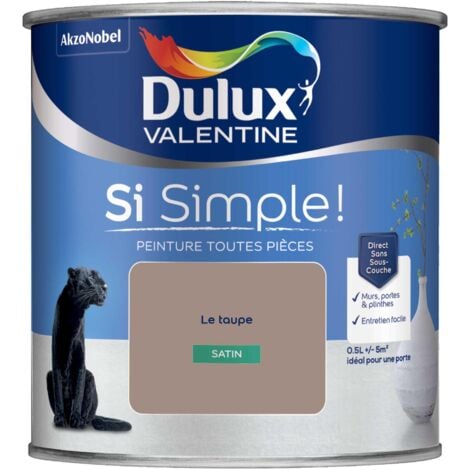 Peinture toutes pièces Dulux Valentine Si Simple  Satin Le Taupe 0,5 L