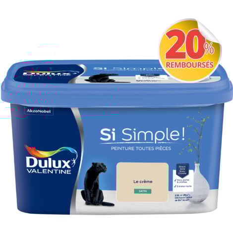 Peinture toutes pièces Si Simple  Aspect Satin - Le Crème 2,5 L - Dulux Valentine
