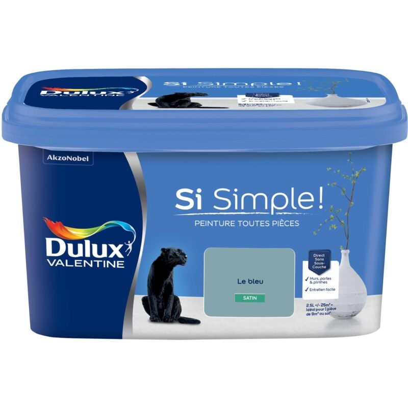 Peinture toutes pièces Si Simple Aspect Satin - Le Bleu 2,5 l Dulux Valentine