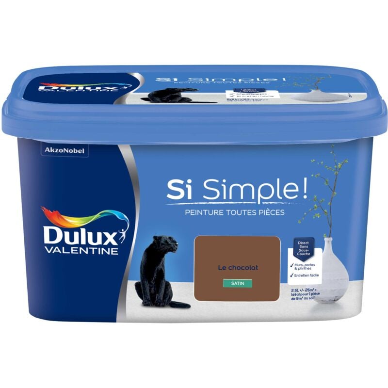 Peinture toutes pièces Si Simple Aspect Satin - Le Chocolat 2,5 l Dulux Valentine