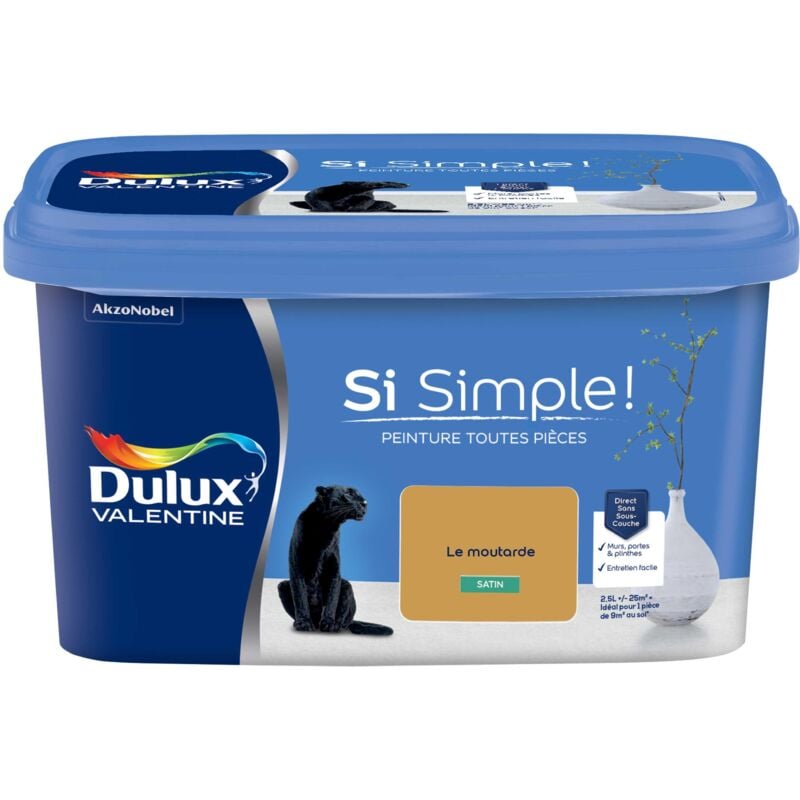 Peinture toutes pièces Si Simple Aspect Satin - Le Moutarde 2,5 L - Dulux Valentine