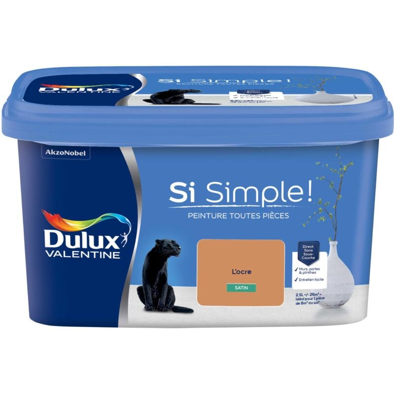 Peinture toutes pièces Si Simple Aspect Satin - L'Ocre 2,5 L - Dulux Valentine