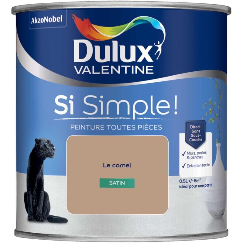 Peinture toutes pièces Dulux Valentine Si Simple Satin Le Camel 0,5 l