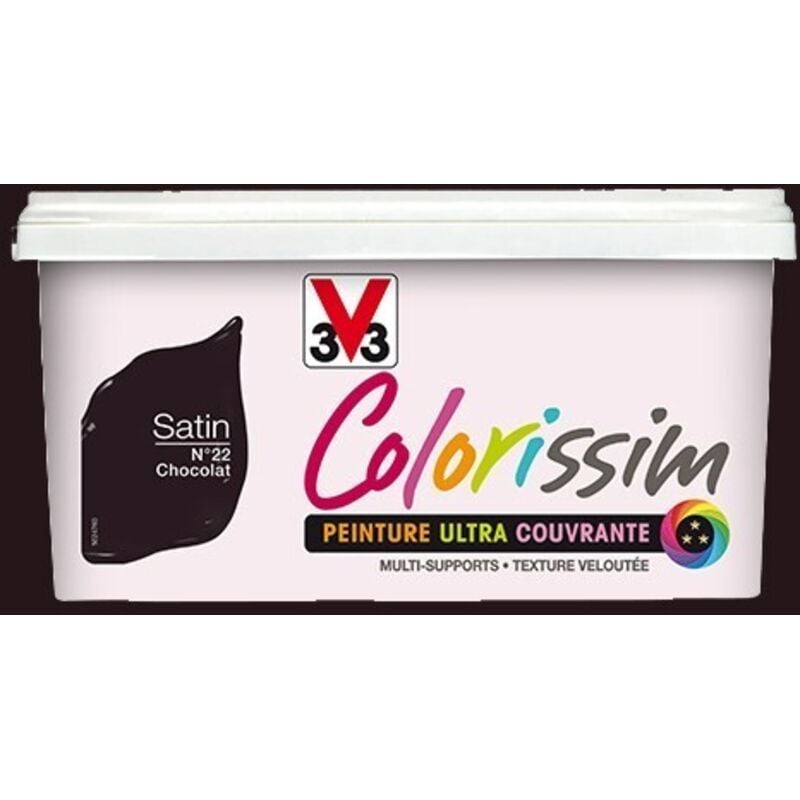V33 - Peinture Colorissim Satin Chocolat n°22 2,5 l