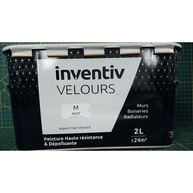 Peinture Velours Mat 2L - inventiv - Finition Douce & Haute Résistance