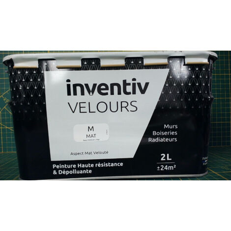 Peinture Velours Mat 2L - INVENTIV - Finition Douce & Haute Résistance