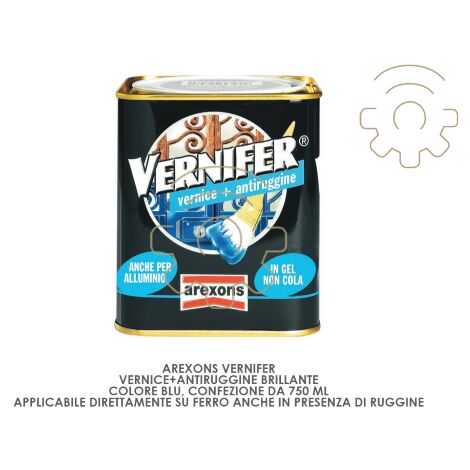Peinture Vernifer + antirouille couleur bleu vif 750 ml application directe peinture antirouille antirouille peinture A mail