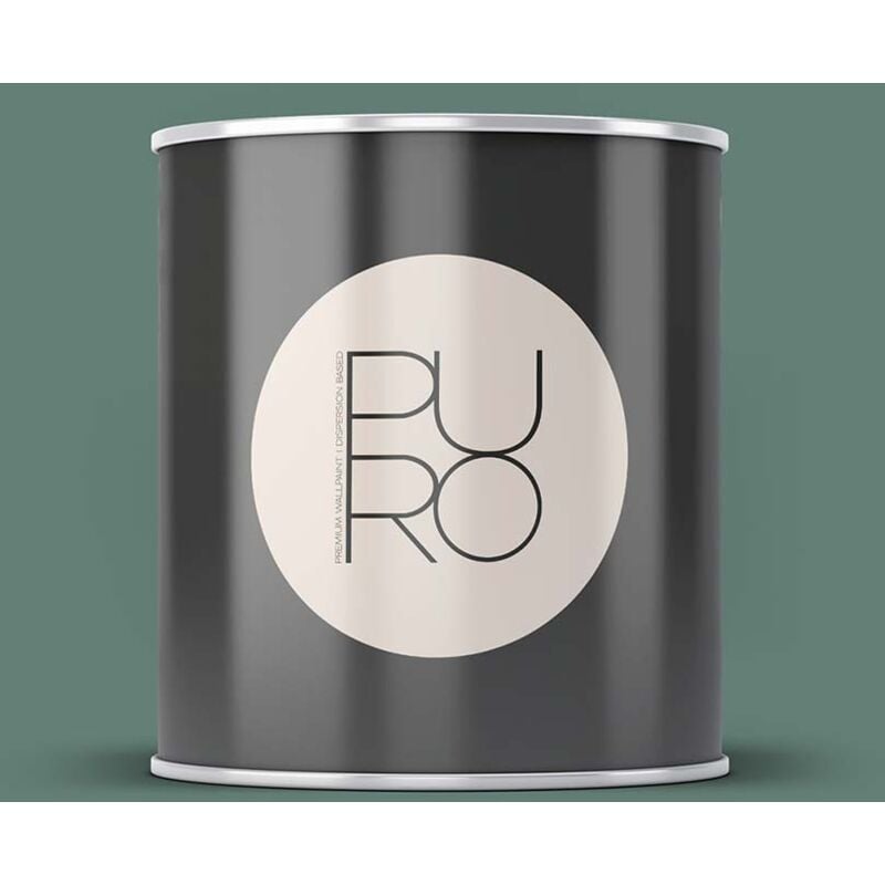 Peinture vert émeraude mat moderne et résistante Peinture satinée facile à appliquer Peinture puro Premium C4011 1L - Vert