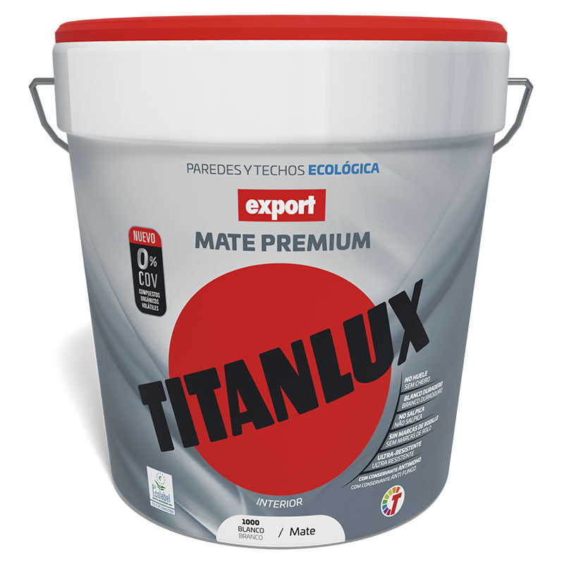 Titan - Peinture vinylique lavable export blanche decoration 4l lux f31110004