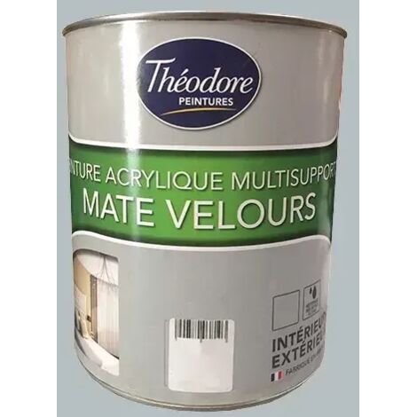 Peintures Theodore – Peinture acrylique mate velours 0,5 L – Pour maçonneries extérieures – Peinture anti humidité – Couleur gravier