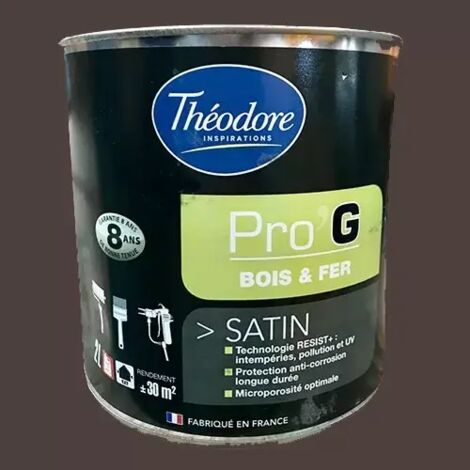 Peintures Theodore – Peinture glycérophtalique pour bois et métal extérieur 2 L – Protection durable – Application facile sur boiseries et ferronneries
