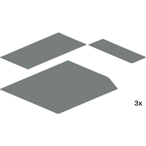 Peka Antirutschmatte Tablar KB 600mm Set - rutschfeste Schubladenmatte passend zu Hochschrank System Pleno Maxi, Silikon walnussgrau, 9-teilig