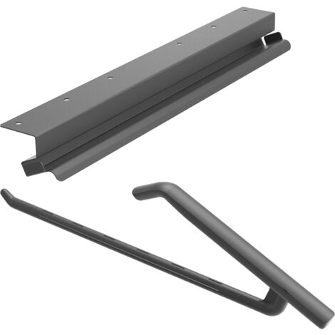 PEKA Hosenhalter-Set 550 mm Pecasa Stahlblech mit Feinstruktur schwarz