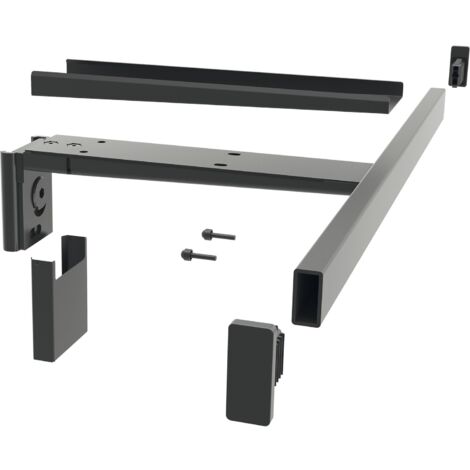 PEKA Kleiderstange 550 mm Pecasa Stahlblech mit Feinstruktur schwarz