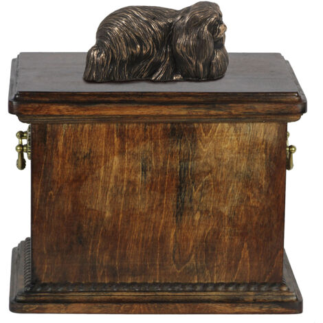 Pekingese - eine Urne für Hundeasche, eine Urne mit einer Statuette, eine elegante Urne im klassischen Stil von Art-Dog