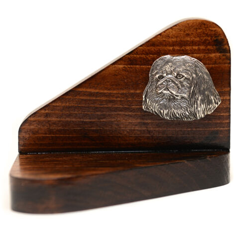 Pekingese - Kerzenständer aus Holz mit Hund, Teelichtständer, Hundedenkmal von Art-Dog