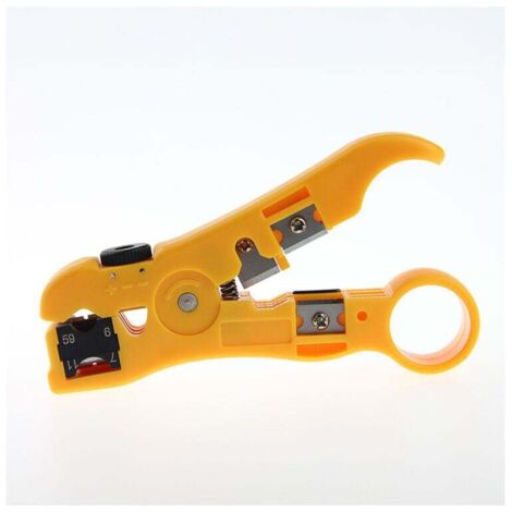 Pelacables coaxiales KZQ - Paquete de 1 - Premium - 125 mm - Pelacables de antena - Para pelar cables Ethernet, coaxiales y eléctricos, taller de electricistas