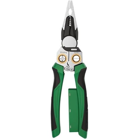 Pelacables eléctrico 8 en 1 con comprobador de voltaje, comprobador de voltaje multifunción, alicates para cables, tijeras para enrollar y cortar.