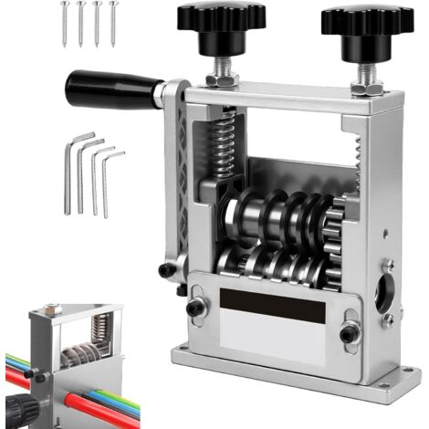 Pelacables manual de 6 orificios con manivela para cables de 3-17 mm, 2 en 1, con 6 canales y 5 cuchillas, manual o eléctrica, color plateado