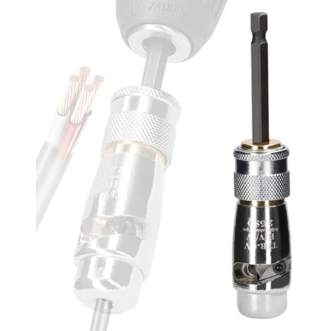 Pelacables rotativo de aleación de aluminio para cables eléctricos, compatible con varios taladros eléctricos.