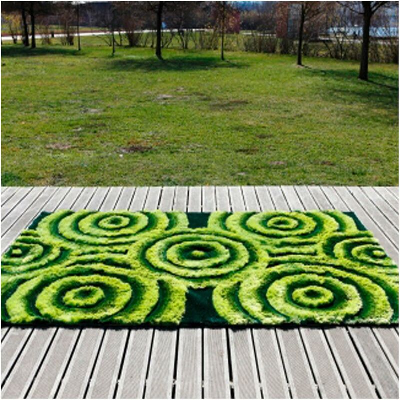

Carving - 3D burbujas viviendo carreteras en poliéster verde - Vert