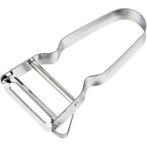 Pelador de verduras y espárragos, pelador en forma de U, acero inoxidable (cortador antideslizante)