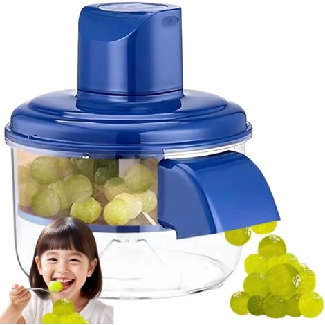 Pelador eléctrico de uvas, pelador automático de ajos portátil con 5 cuchillas, recargable por USB, herramienta inteligente para pelar frutas pequeñas, pelado sin esfuerzo.