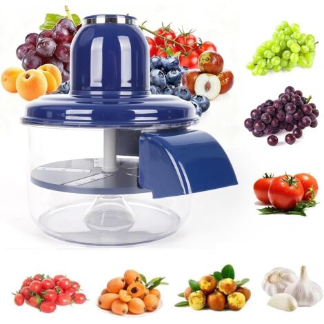 Peladora automática de uvas, herramienta eléctrica para pelar ajos y tomates cherry para frutas pequeñas, pelado sin esfuerzo para la cocina del hogar (azul-1 pieza)