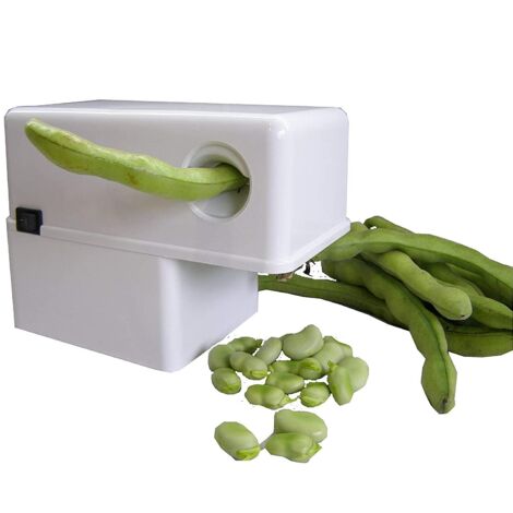 pelamatic - Sgranatrice Elettrica Robito Vaina 2022 Sbuccia Fave e Piselli Elettrico Avvio con Pulsante Risparmio Energetico 18,4W Pulizia Facile, Bianco, Plastica