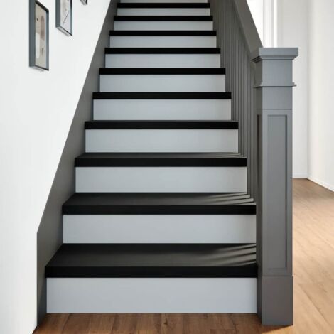 Peldaños de escalera 4 uds madera maciza roble marrón oscuro